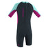Toddler Reactor-2 2mm Back Zip S/S Spring - Girls - slate/berry/seaglass